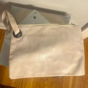 NEW Faux leather oak color wristlet / clutch